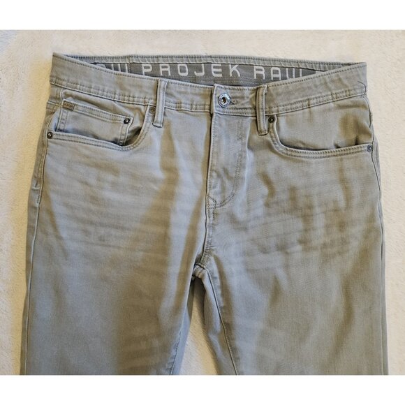 Projek Raw Jeans Straight Leg Men's Size 34 Stretch Gray Denim - Picture 2 of 16